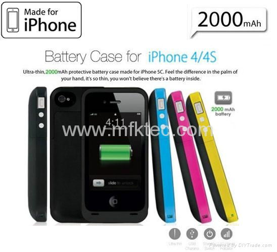 2000mAh External Battery Case Mophie Juice Pack Plus backup For iPhone4/4S/4G 4