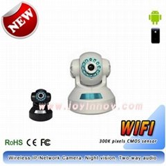 Wireless PTZ IP camera with motion detection by email/FTP