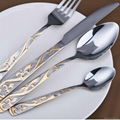 Golden-plated Flatware Made of Stainless Steel 13/0 Hotel Cutlery Sets CT-073 1