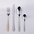 Stainless Steel Flatware Sets 4 pcs Golden-Plated Cutlery Set CT-107 2