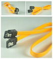 Yellow Sata Cable with Metal Latch(sata 7P F/F cable) 2