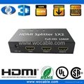 2 Ports 1x2 HDMI Splitter Box & 1080p HDMI Cable 2