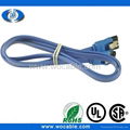 flat Sata data cable 3.0 with latch