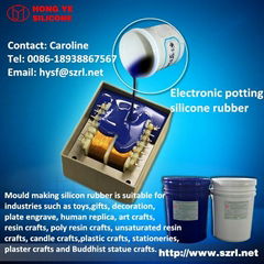 Silicone potting