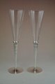 Silver Fashionable Engraved Champagne Flute Glass Made in China