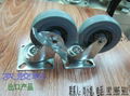 75mm Gray Rubber Casters(Swivel With Brake) 4