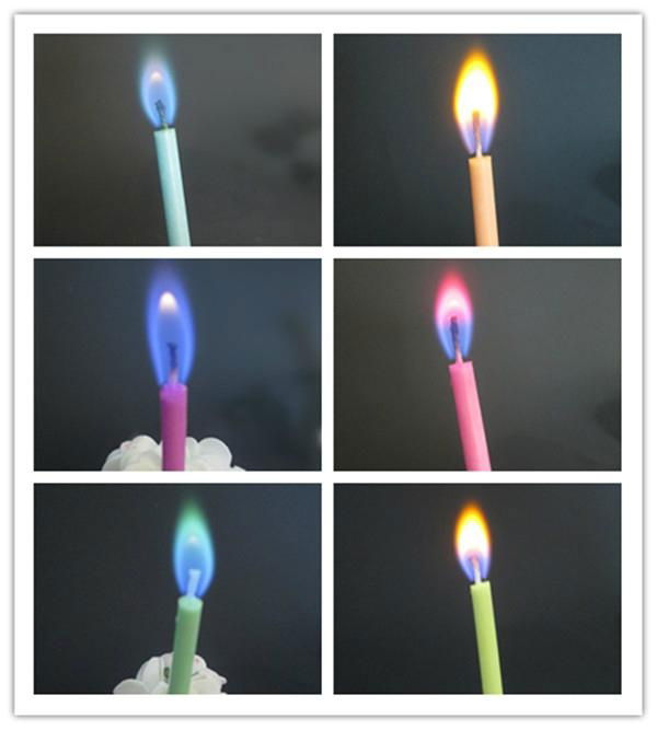 Supply colored flame birthday candle 2