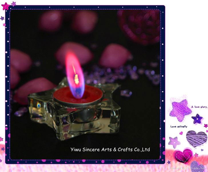 Supply colored flame tea light candle 2