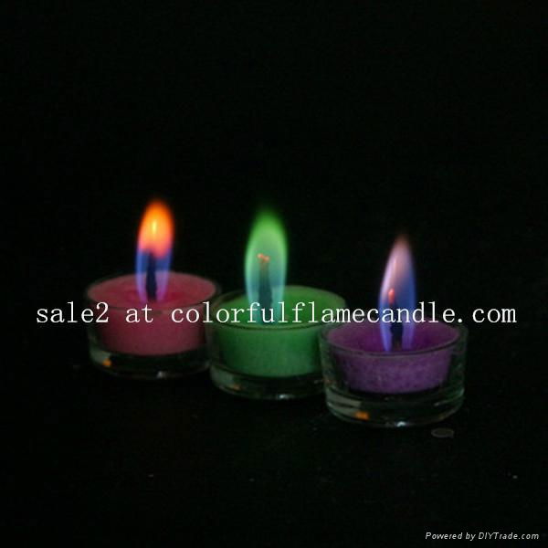 Wholesale colored flame tea light candle 2