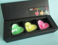 Heart shape colored flame tea light candle 2