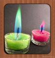 Colored flame tea light candle factory 2