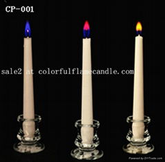 White body colored flame taper candle