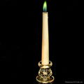 White body colored flame taper candle 2