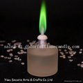 Colored flame oil candle 1