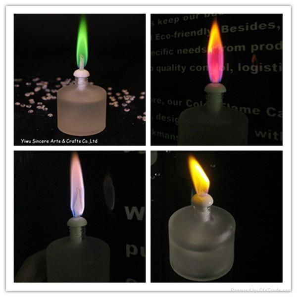 Colored flame oil candle 3