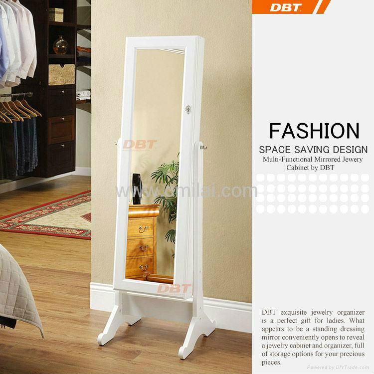 Wood Dressing Mirror Jewelry Cabinets For Living Room 410101