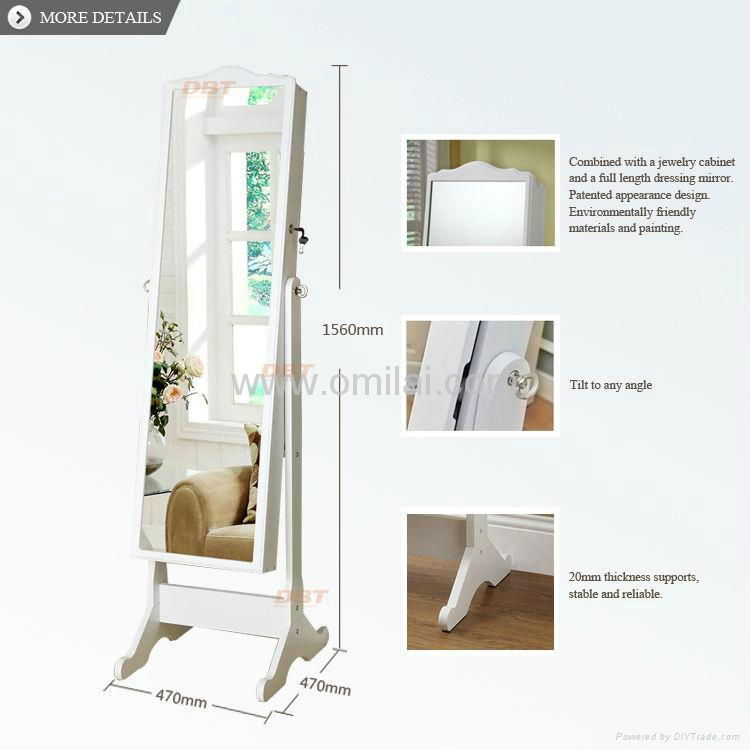 Bedroom Furniture Mirrored Jewelry Cabinet,China Cheapest Mirror Jewelry Cabinet 5