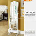 Professional factory Standing antique cheval mirror jewelry armoire 1