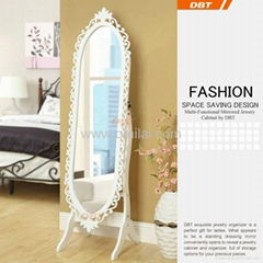 Oval shape Living Room jewelry armoire Mirror Storage Cabinet Manufacturer & Sup