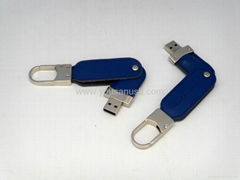 Fashion design leather usb with key