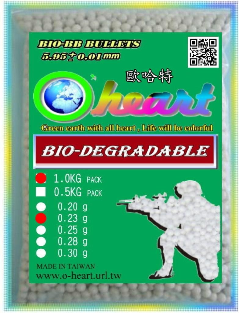 O-heart BB Bullets 0.23g(BB Pellets,Airsoft gun,Bio-BB,PLA)