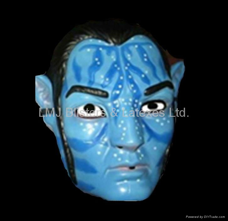 halloween blue latex mask