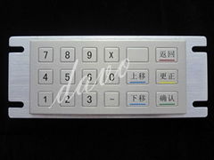 metal keyboard with 18 flush keys  size 150*74(mm)