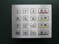 "R   ed industrial metal numeric keypad