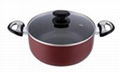 aluminum ceramic sauce pot with glass lid  4