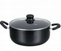 aluminum ceramic sauce pot with glass lid  1