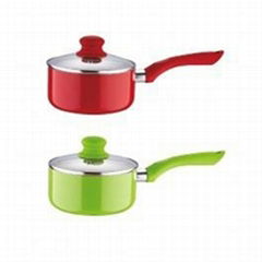 aluminum ceramic sauce pan with glass lid 