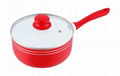 aluminum ceramic sauce pan with glass lid  4