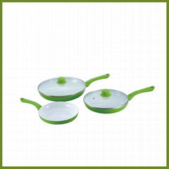 aluminum 5pcs fry pan set with lid