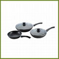 marble coating fry pans with lid 1