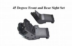 Ar15 Front and Rear 45 Degree Rapid Transition Buis Backup Iron Sight