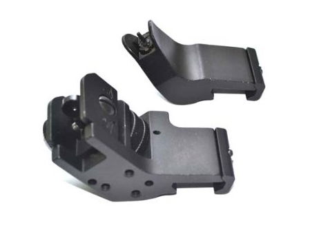 Ar15 Front and Rear 45 Degree Rapid Transition Buis Backup Iron Sight 4