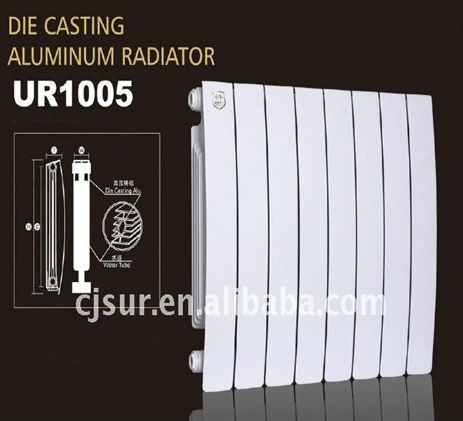 ADC 12 aluminum die cast curved heating  radiator