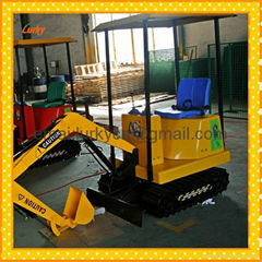 Outdoor games machine kids excavator/amusement park equipment for kids rides