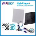 wifisky N810,usb wlan adapter,Ralink3070 chipset,802.11N,2000mW,36dBi high gain 1