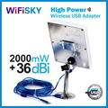 wifisky N810,usb wlan adapter,Ralink3070 chipset,802.11N,2000mW,36dBi high gain 2