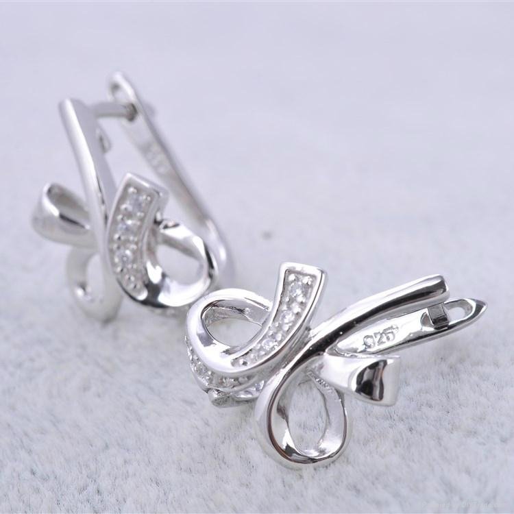 2014 new design sterling silver gold plating studs earring 5