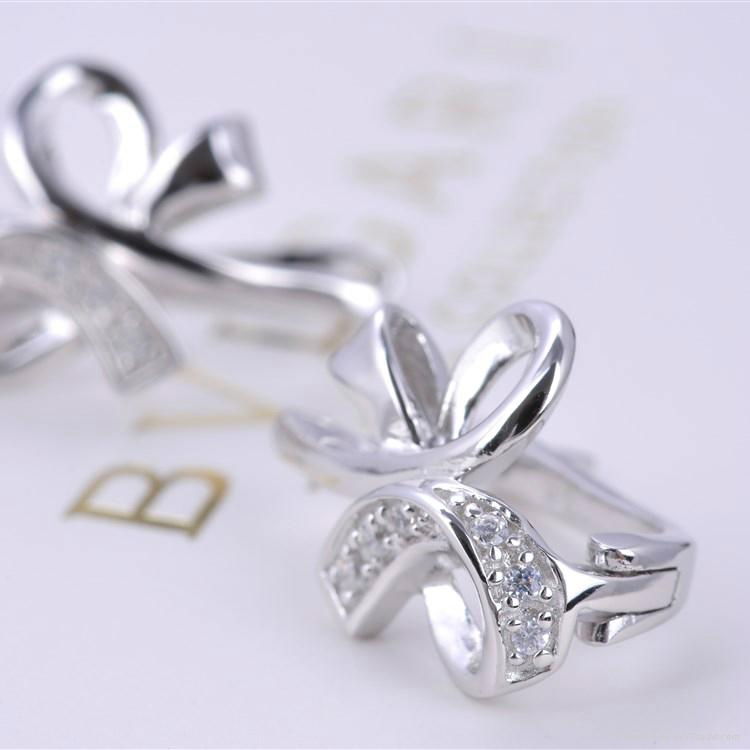 2014 new design sterling silver gold plating studs earring 4