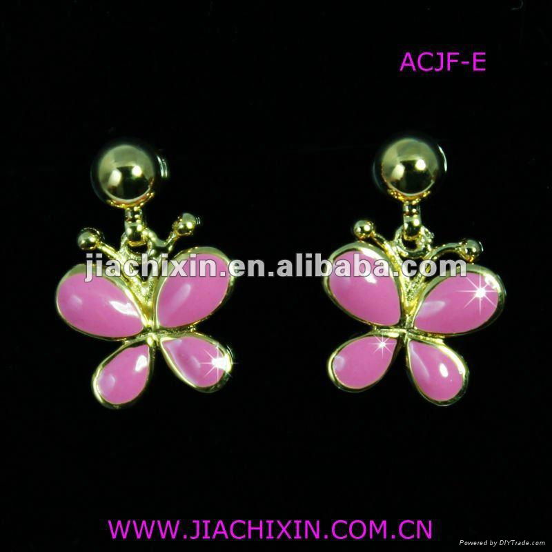 Manufacturer wholesale gold and silver enamel earring