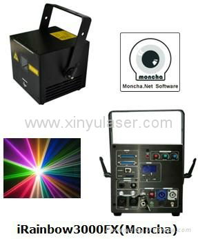 RGB 3W Moncha mainboard full color animation laser show stage DJ lighting