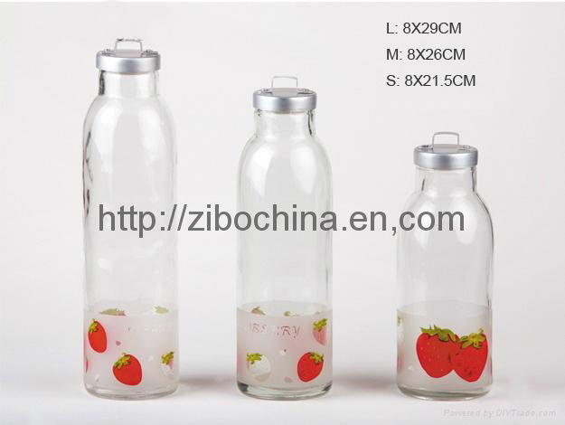 Glass water/juice bottle with stopper 3