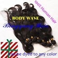 Brazilian Virgin Hair products Body wave 6 pcs 14"14"16"16"18"18" + Top clousure 2