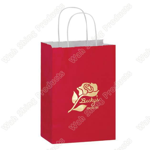 Elegant art paper paper bag with nice printing 2