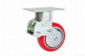 PU shock absorption caster with brake 2