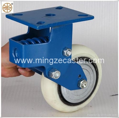 PU shock absorption caster with brake 5