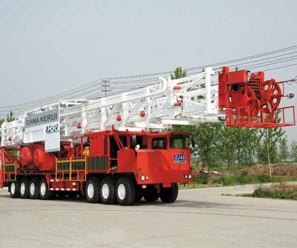 The skid-mounted drilling rigs 3